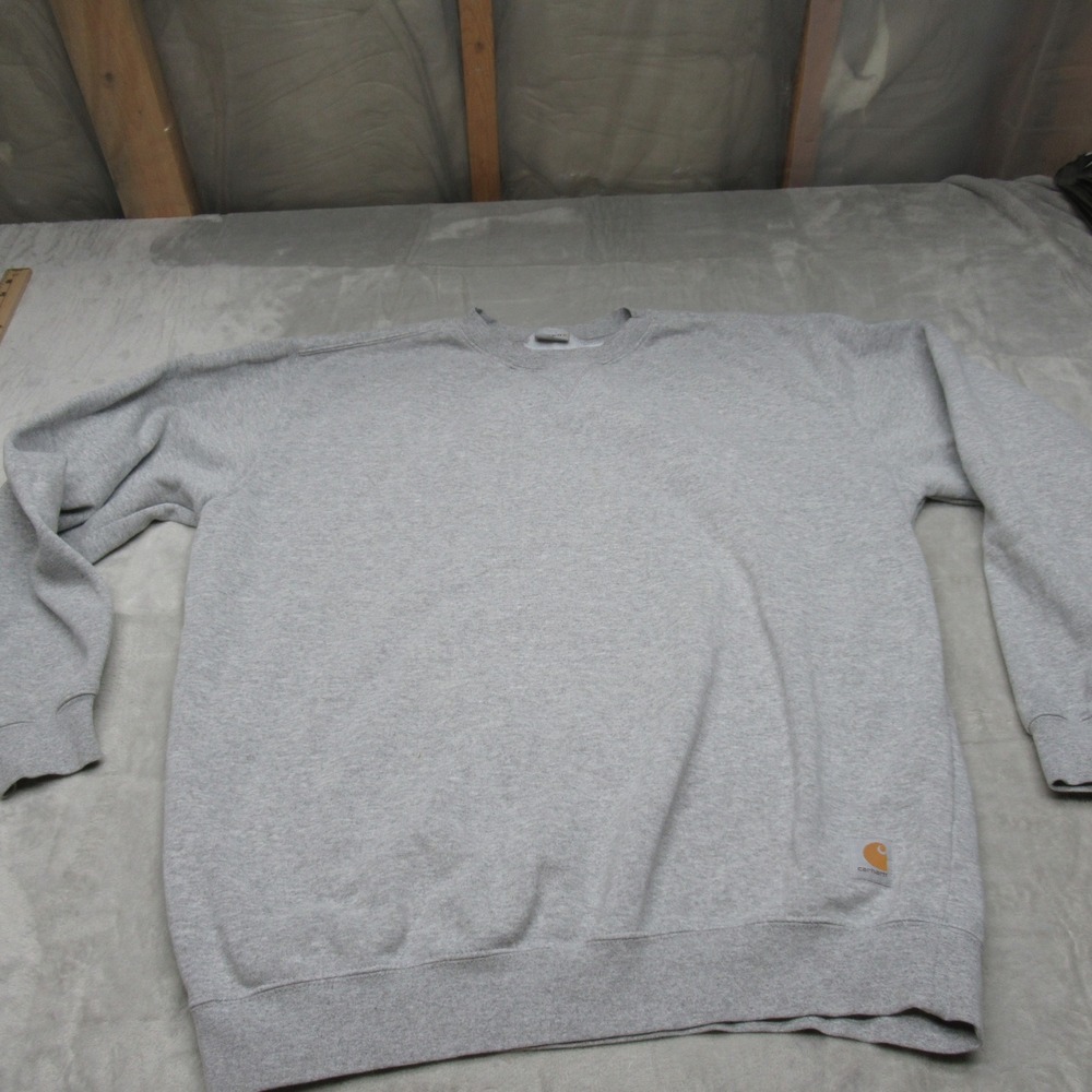 Carhartt Sweatshirt Mens XL Gray Marquette Crewneck Midweight Pullover K124